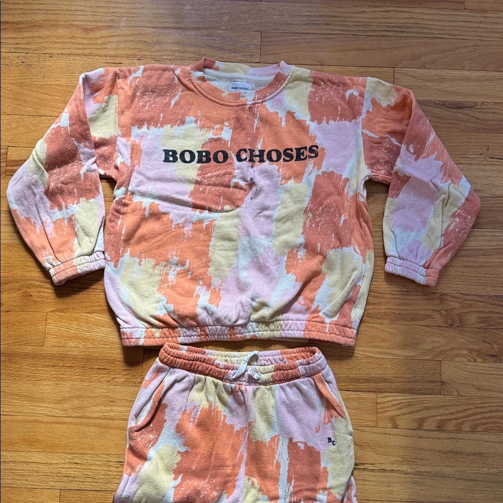 Bobo Choses Orange and Yellow Tie-Dye Set